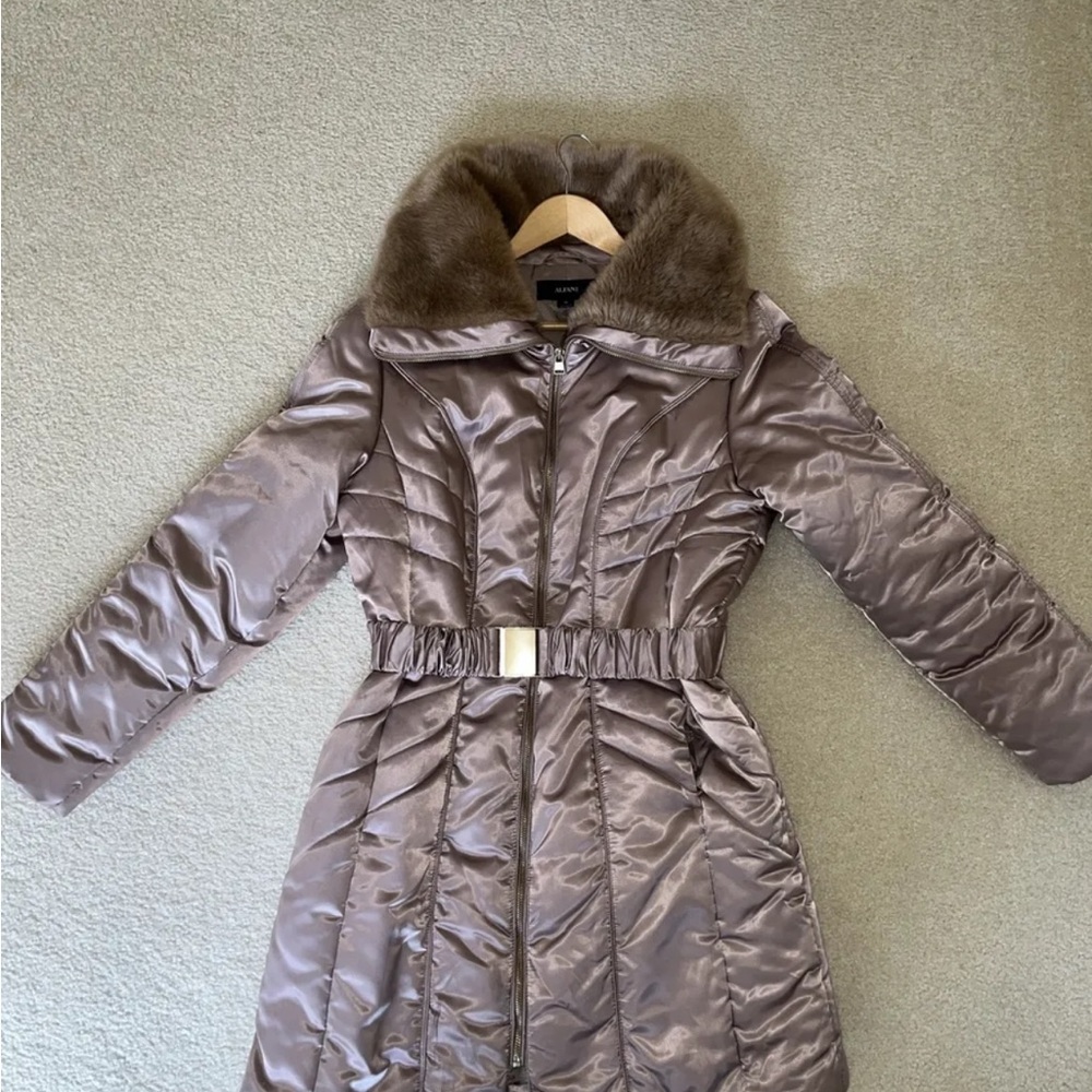 Alfani Belted Dress Puffer Coat